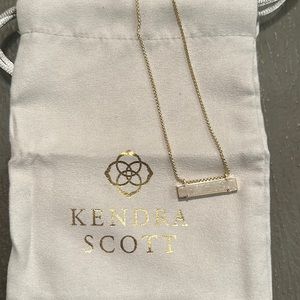 Kendra scott druzy white bar necklace